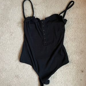 Kittenish black bodysuit